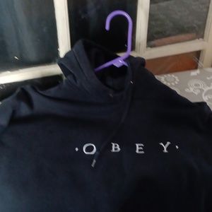 Men's large black pullover Obey sweatshirt